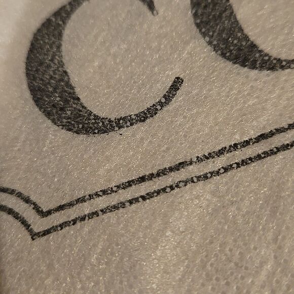 Coach White solid black letter Dust Bag storage purse cover 13.5" by 22" long - Picture 7 of 13